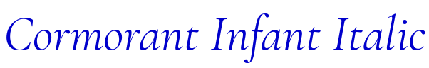 Cormorant Infant Italic Schriftart